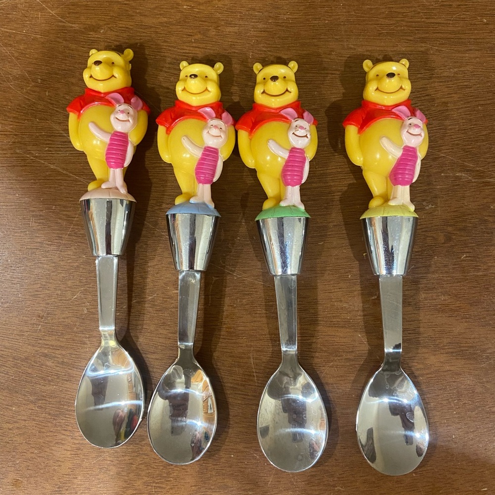 Winnie The Pooh Disney Store Sweet Shoppe 4 Dessert Ice Cream Spoons